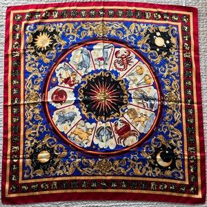 Avon 1970’s Vintage Astrological Sign of the Stars Celestial Scarf Zodiac
